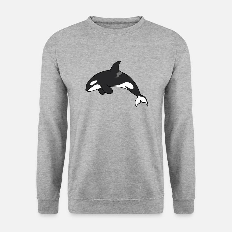 Meerestiere - Unisex Pullover - Weißgrau meliert