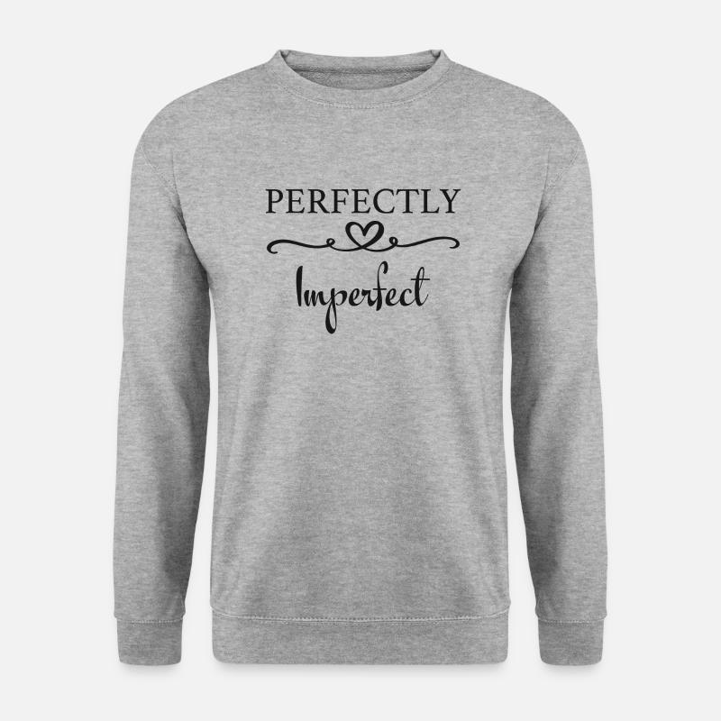 perfectly imperfect - Unisex Pullover - Weißgrau meliert