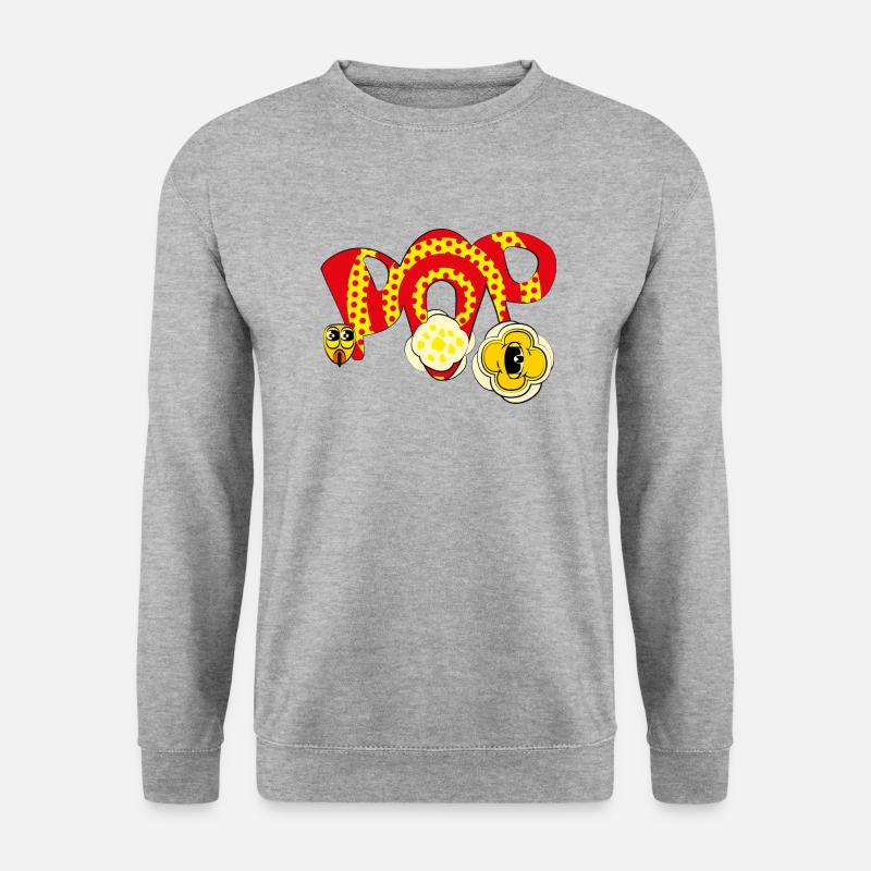 POP - Unisex Pullover - Weißgrau meliert