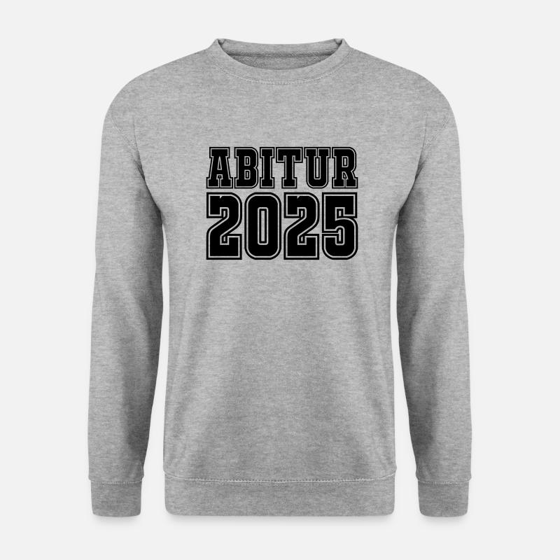 Abitur 2025 - Unisex Pullover - Weißgrau meliert