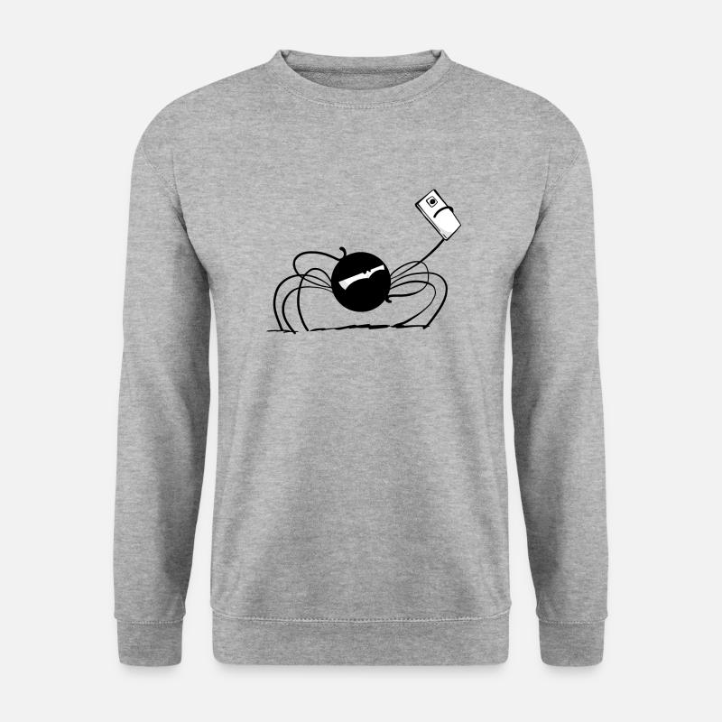 Beth die Spinne - Das Selfie - Unisex Pullover - Weißgrau meliert
