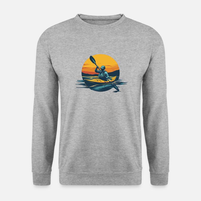 Kajak3 - Unisex Pullover - Weißgrau meliert