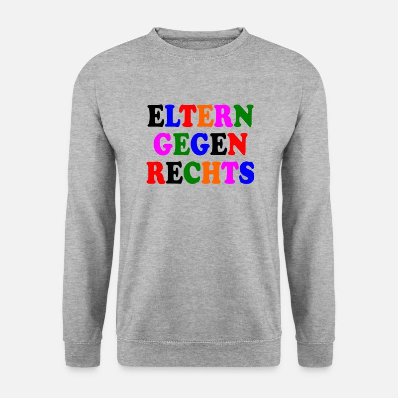 Eltern gegen rechts - Unisex Pullover - Weißgrau meliert