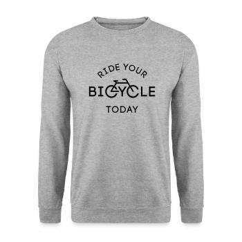Bicycle Bicycle Cyclist - Unisex Sweatshirt - salt & pepper - Front - Alina (178cm) & Michal (187cm)
