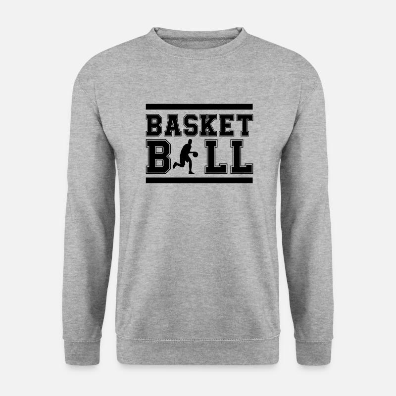 basketball - Unisex Pullover - Weißgrau meliert