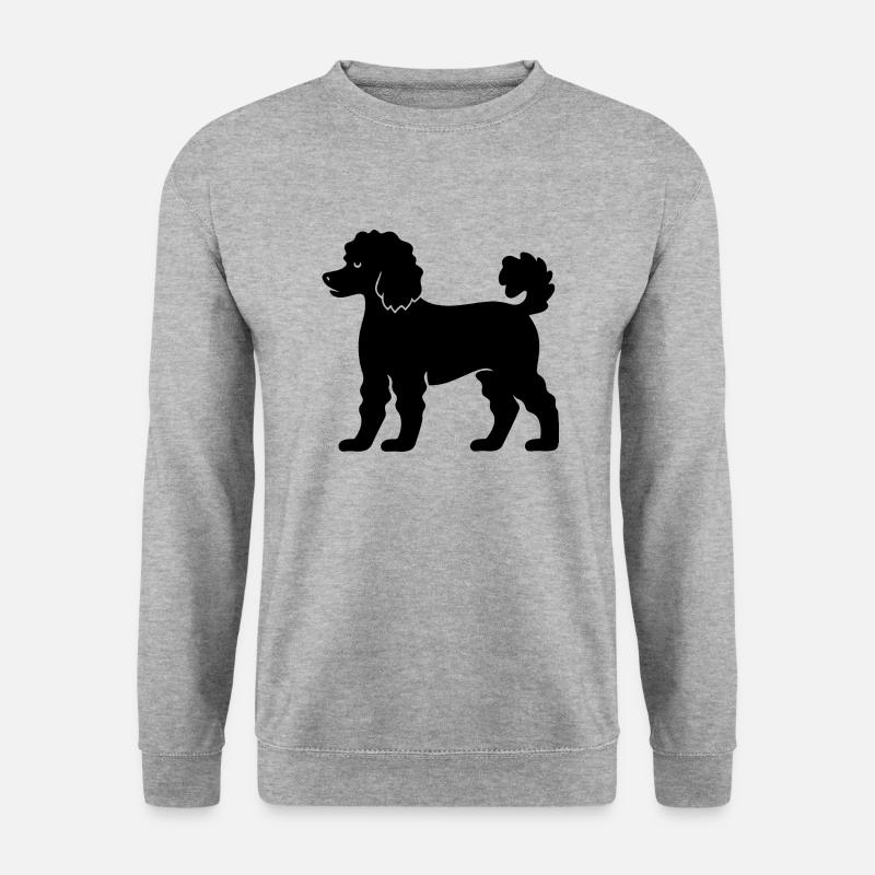 Poodle Hund - Unisex Pullover - Weißgrau meliert