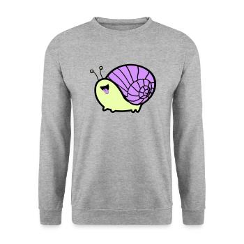 Bande dessinée d’escargot - Sweat-shirt Unisexe - gris chiné - Devant - Alina (178cm) & Michal (187cm)