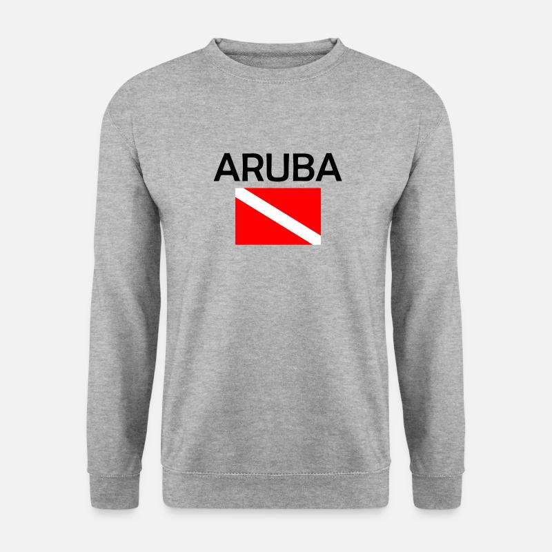 Aruba Diver Down Flag - Scuba - Diving - Tauchen - Unisex Sweatshirt - salt & pepper