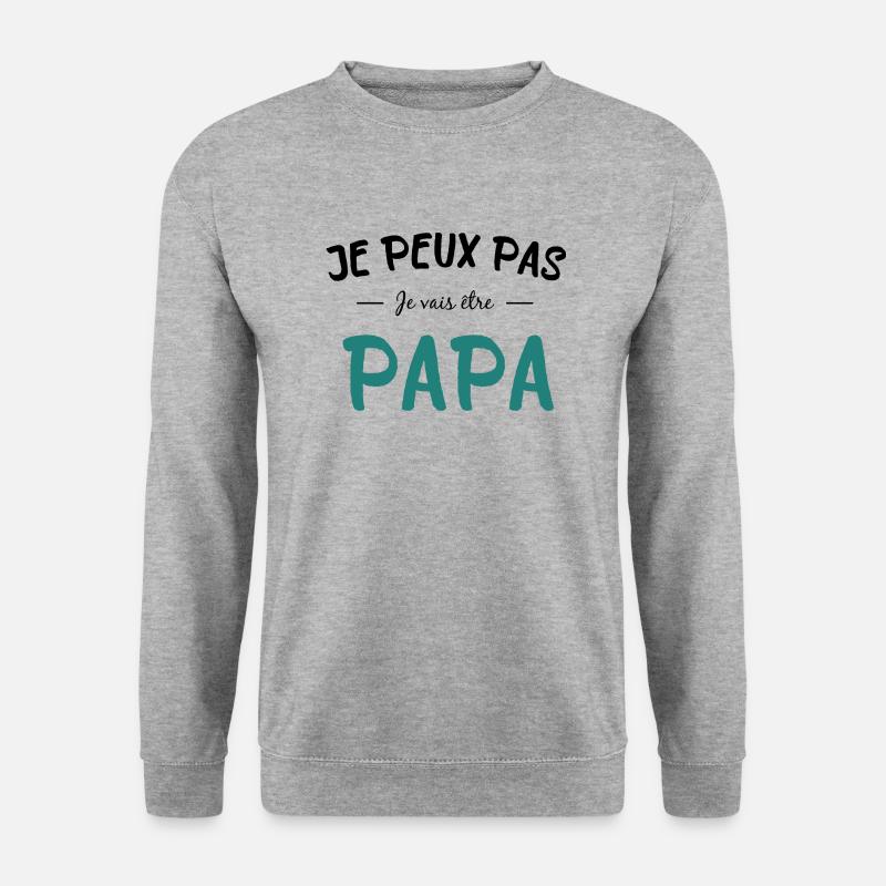 Ich werde Vater - Unisex Pullover - Weißgrau meliert