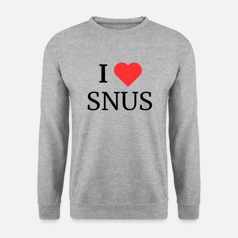 I Love SNUS - Unisex Pullover - Weißgrau meliert