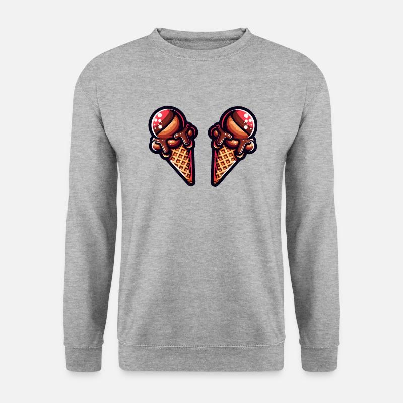 Eiscreme - Unisex Pullover - Weißgrau meliert