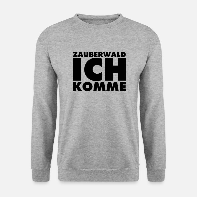 ZAUBERWALD ICH KOMME - Unisex Pullover - Weißgrau meliert