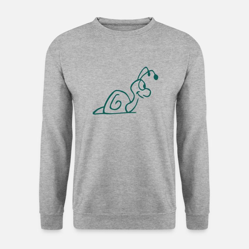 Schnecke ... von wicki_de - Unisex Pullover - Weißgrau meliert
