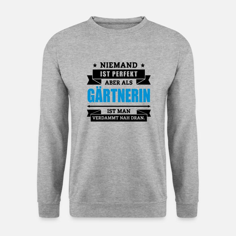 Funshirt Gärtnerin - Unisex Pullover - Weißgrau meliert