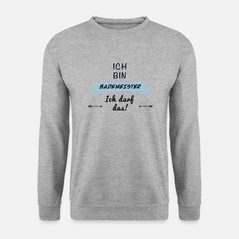 bademeister tshirt - Unisex Pullover - Weißgrau meliert