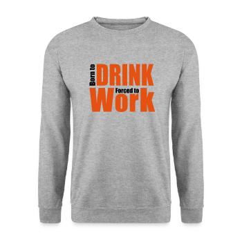 alcohol - Unisex Sweatshirt - salt & pepper - Front - Alina (178cm) & Michal (187cm)
