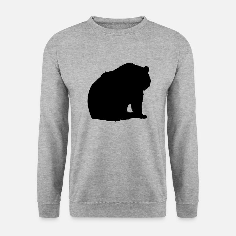 baer_30 - Unisex Pullover - Weißgrau meliert