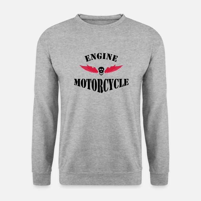 biker - Unisex Pullover - Weißgrau meliert