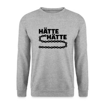 Fahrradkette - Unisex Pullover - Weißgrau meliert - Vorne - Alina (178cm) & Michal (187cm)