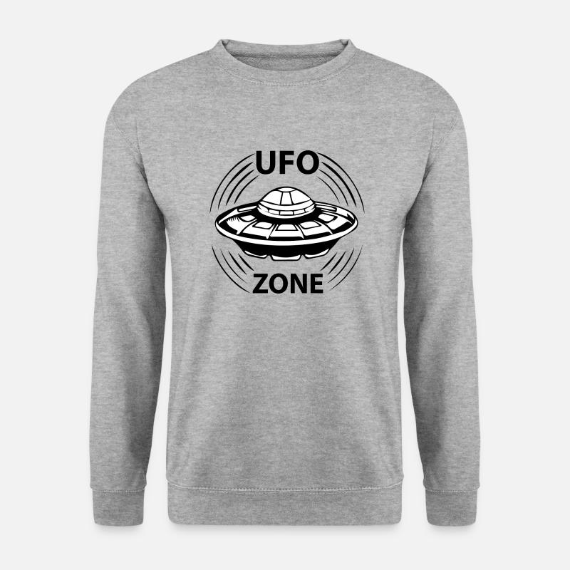 UFO Zone1 - Unisex Pullover - Weißgrau meliert