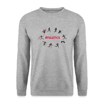 Athletics, Track and Field, Decathlon - Unisex Sweatshirt - salt & pepper - Front - Alina (178cm) & Michal (187cm)