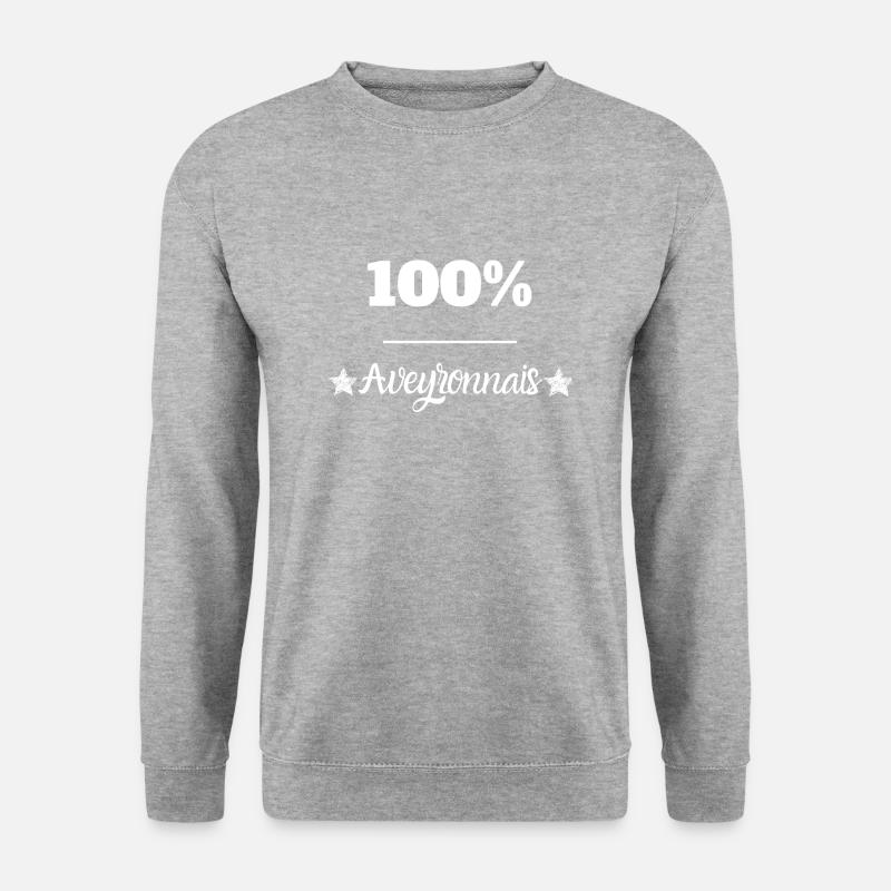 Aveyronnais T-Shirt. Geschenk, Aveyron - Unisex Pullover - Weißgrau meliert