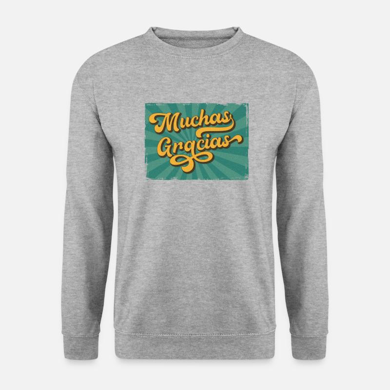 Muchas Gracias - Unisex Pullover - Weißgrau meliert