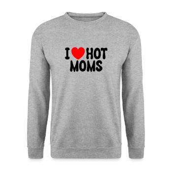 J'aime les mamans chaudes - Sweat-shirt Unisexe - gris chiné - Devant - Alina (178cm) & Michal (187cm)