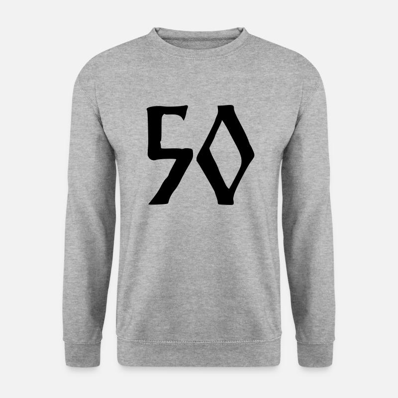 50 - Unisex Pullover - Weißgrau meliert
