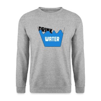 bois de l'eau c'est important - Sweat-shirt Unisexe - gris chiné - Devant - Alina (178cm) & Michal (187cm)