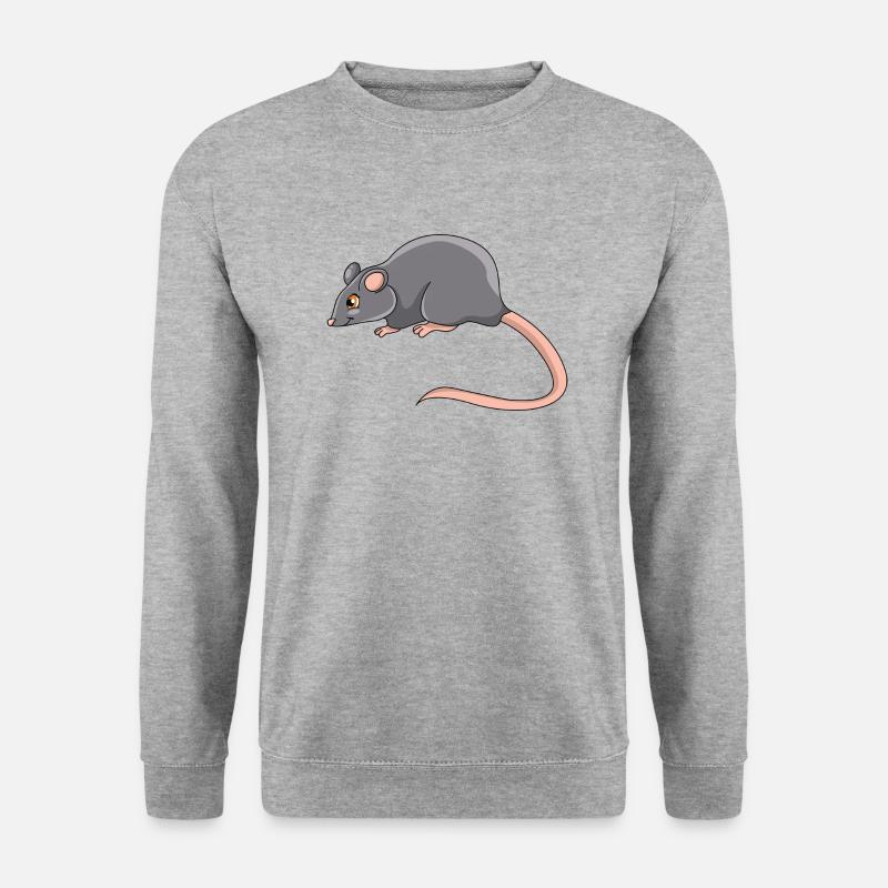Ratte - Unisex Pullover - Weißgrau meliert