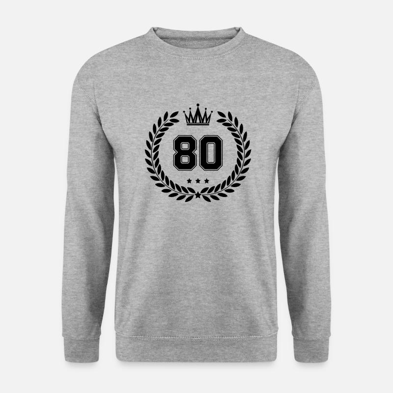 wappen 80 - Unisex Pullover - Weißgrau meliert