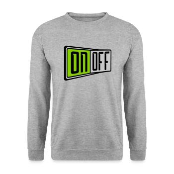 On Off Switch - Unisex Sweatshirt - salt & pepper - Front - Alina (178cm) & Michal (187cm)