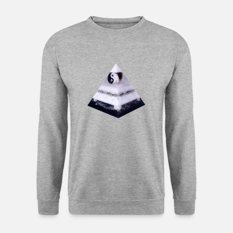 Polaritätseinheit Pyramide - Unisex Pullover - Weißgrau meliert