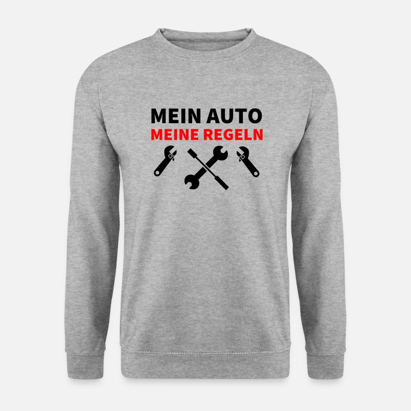 Auto - Unisex Pullover - Weißgrau meliert