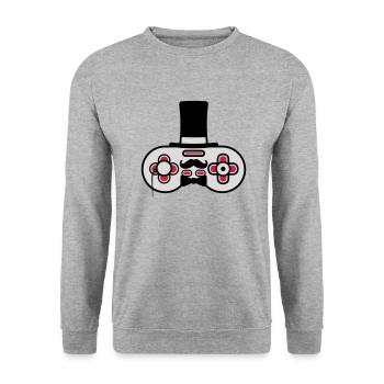 Messieurs vieux contrôleur rétro - Sweat-shirt Unisexe - gris chiné - Devant - Alina (178cm) & Michal (187cm)