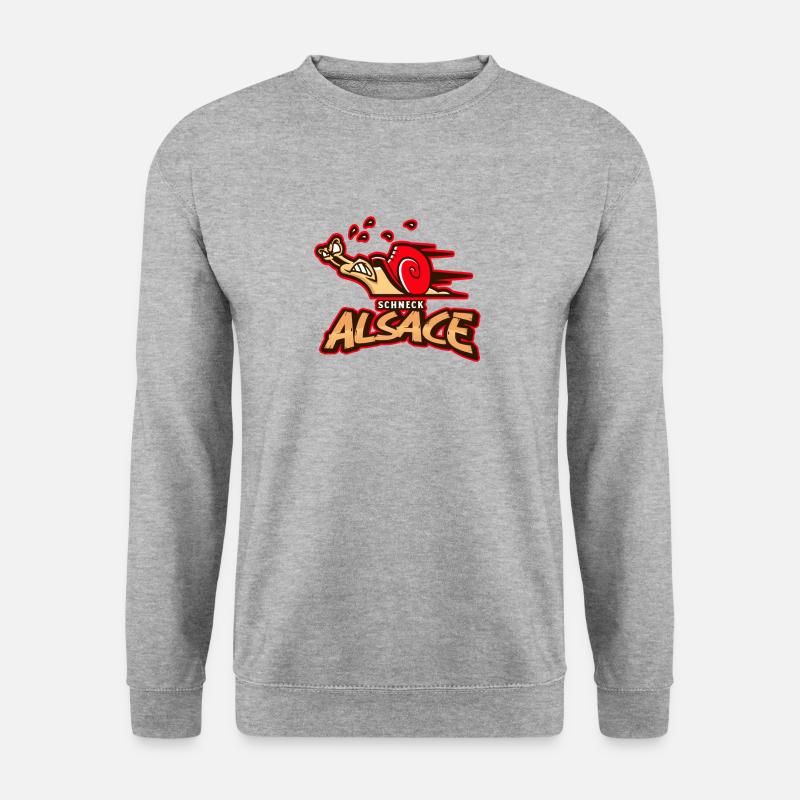Elsass Schneck - Unisex Pullover - Weißgrau meliert