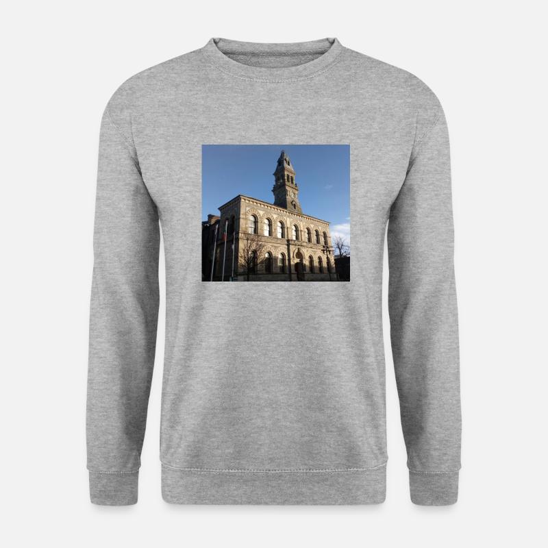 Sligo Townhall, Irland - Unisex Pullover - Weißgrau meliert
