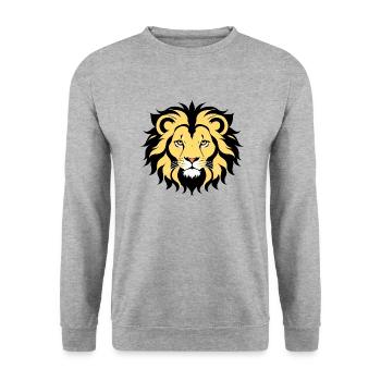 Royal Cartoon Lion Lions Comic 9 - Unisex Sweatshirt - salt & pepper - Front - Alina (178cm) & Michal (187cm)