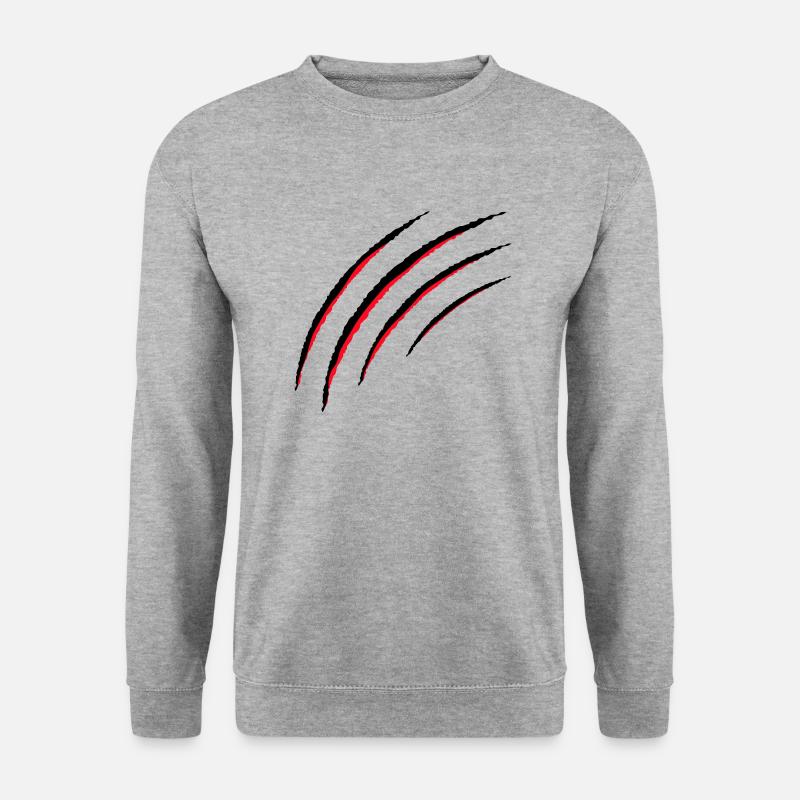 krallen - Unisex Pullover - Weißgrau meliert