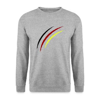 krallen germany - Unisex Pullover - Weißgrau meliert - Vorne - Alina (178cm) & Michal (187cm)