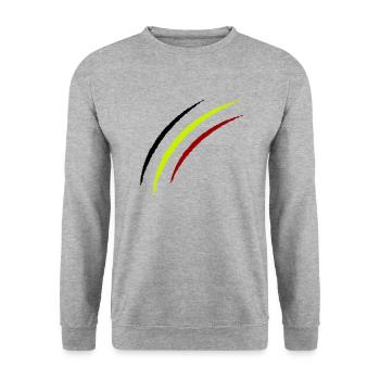 Griffes Belgique - Sweat-shirt Unisexe - gris chiné - Devant - Alina (178cm) & Michal (187cm)
