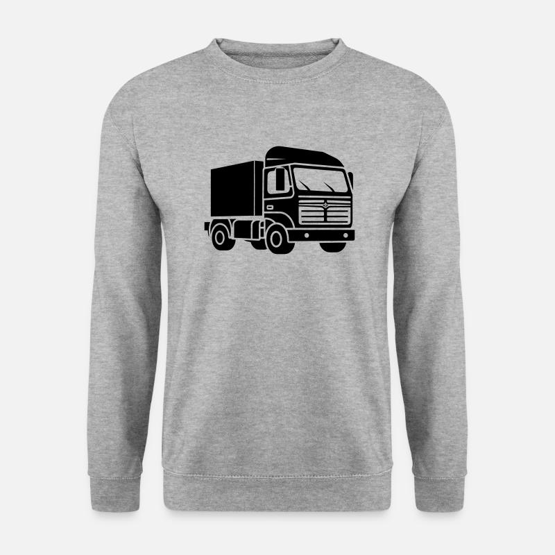 LKW - Unisex Pullover - Weißgrau meliert