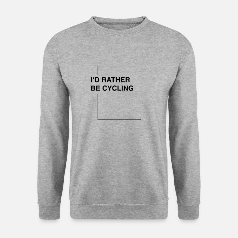 I'd rather be cycling - Unisex Pullover - Weißgrau meliert