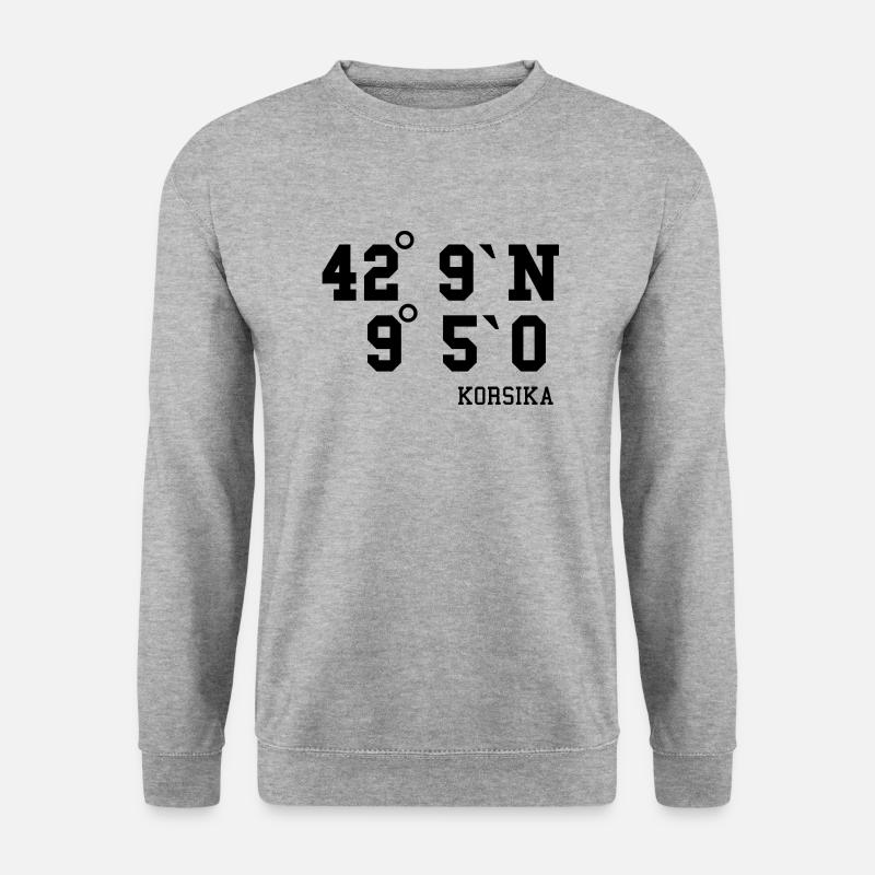 Korsika Urlaub Corsica Corse Idee - Unisex Pullover - Weißgrau meliert