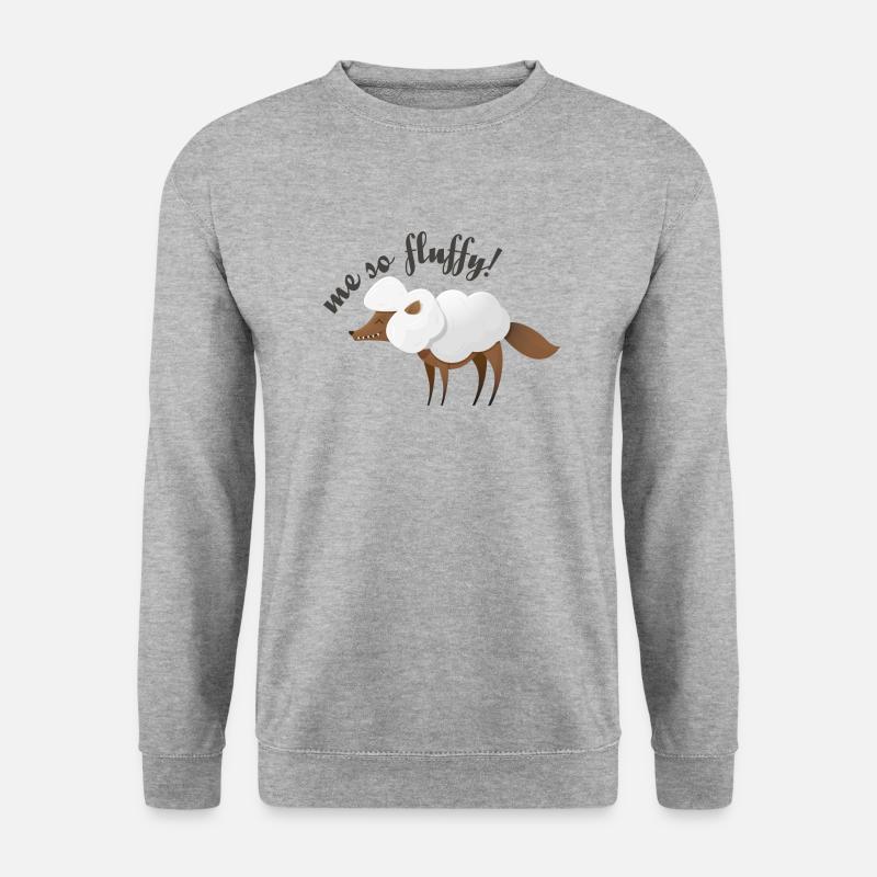Wildtiere - Unisex Pullover - Weißgrau meliert