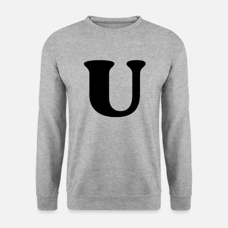 Letter u - Unisex Sweatshirt - salt & pepper