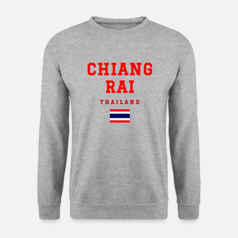 Chiang Rai Thailand - Unisex Pullover - Weißgrau meliert
