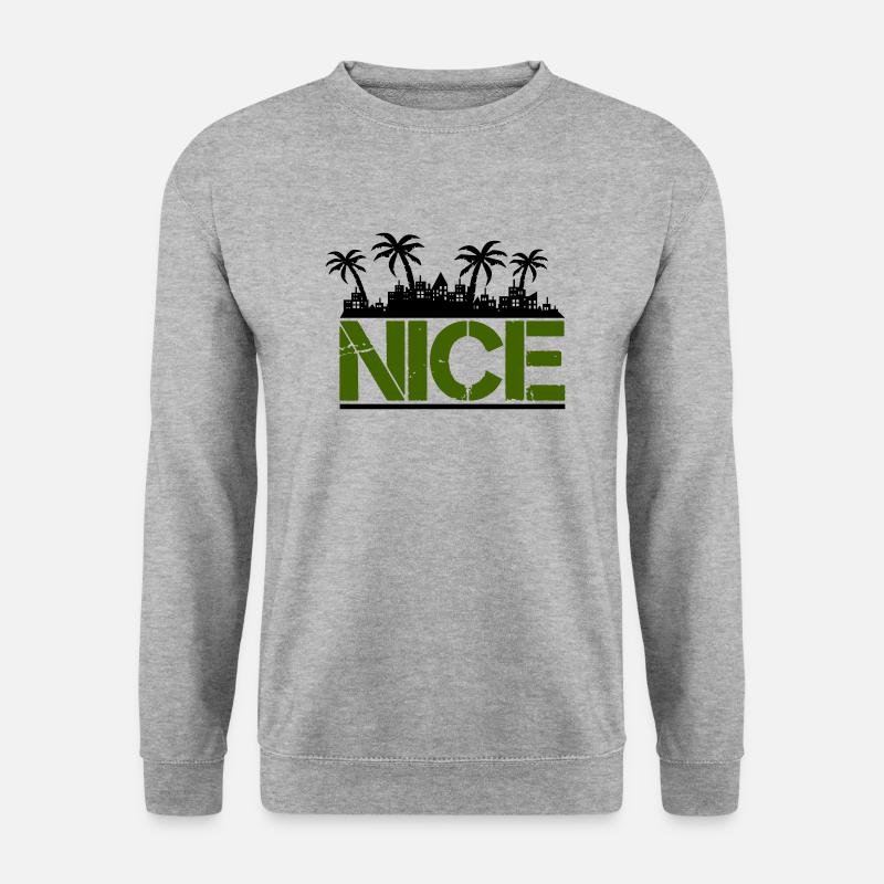 nice - Unisex Pullover - Weißgrau meliert