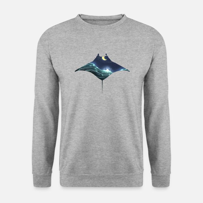 Manta Bay - Unisex Pullover - Weißgrau meliert